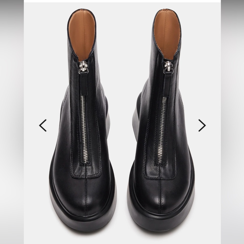 NEW Steve Madden Jones Black Leather Boot - Picture 2 of 9